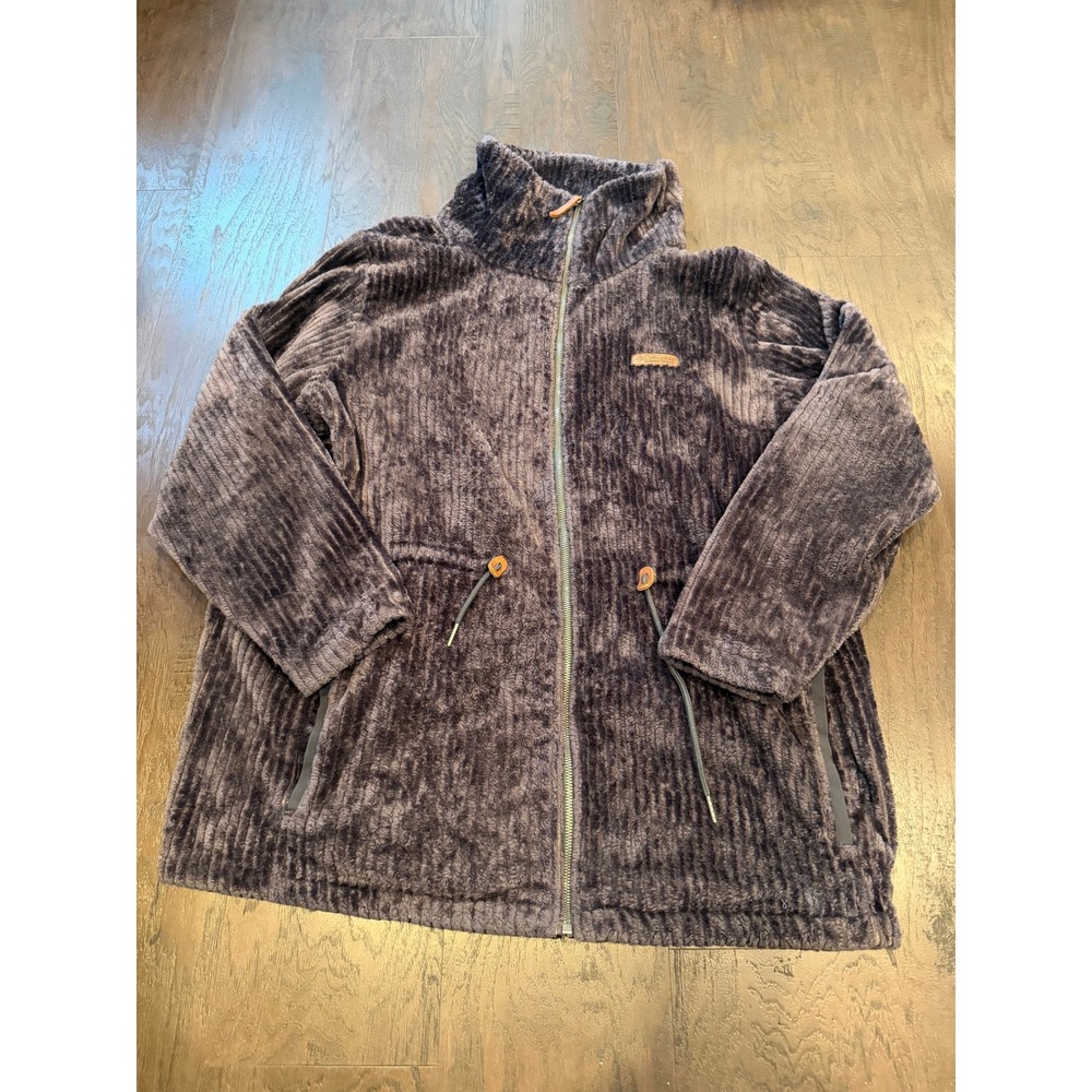 Columbia Fire Side II Women's Sherpa Full Zip Jacket Charcoal 2X
